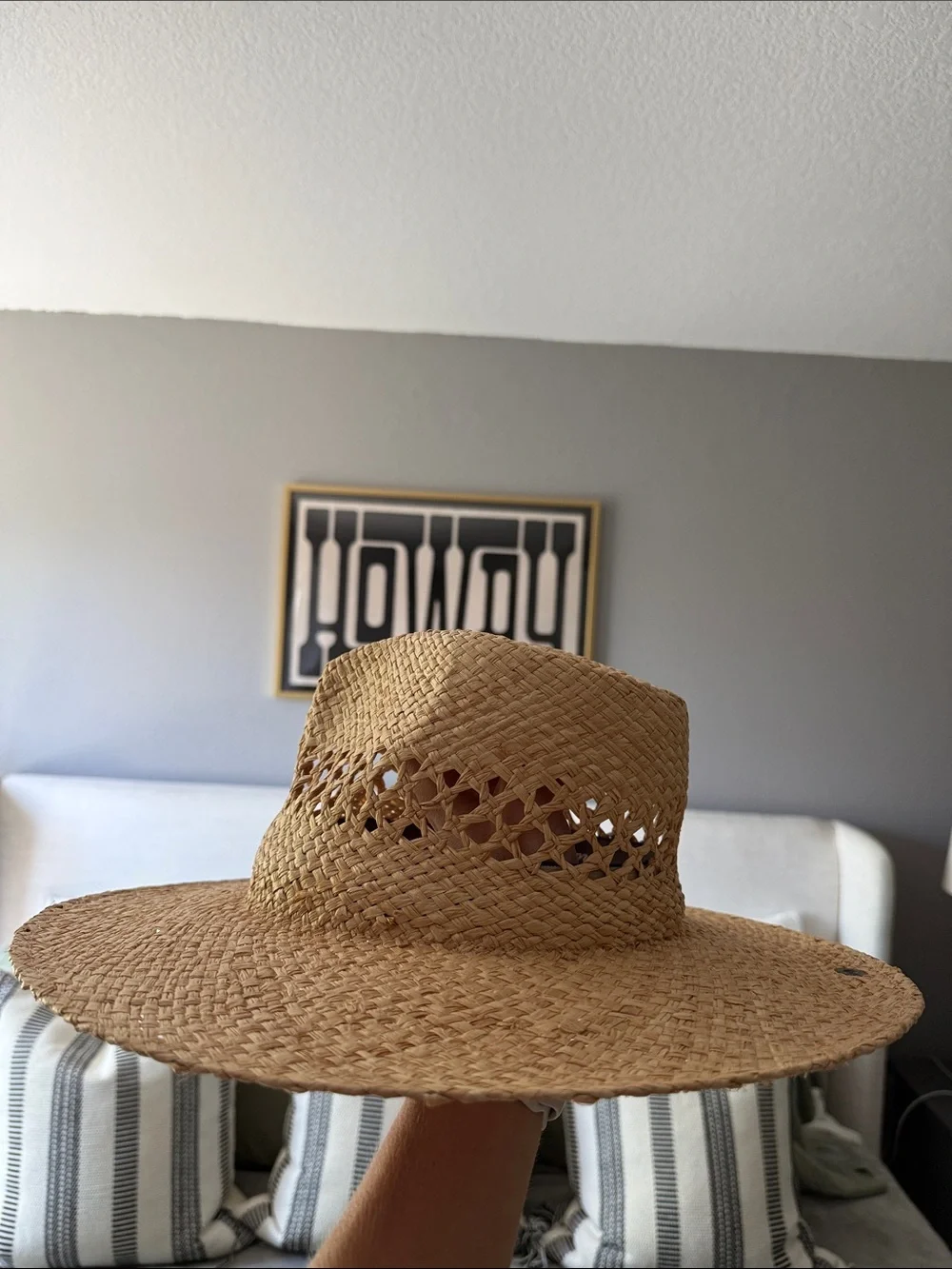 Raffia Wide-Brim Sun Hat - Natural